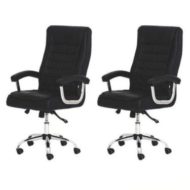 Imagem de Kit 2 Cadeiras De Escritório Presidente Big Preta