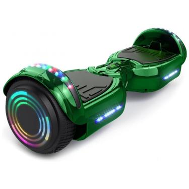 Imagem de Hoverboard Hoverstar Verde Cromado com Bluetooth e Rodas LED – Crianças e Adolescentes