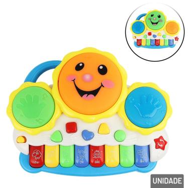 Imagem de Teclado Musical Infantil Bateria Color - Tudo em Caixa