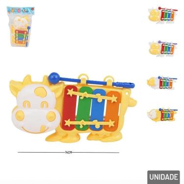 Imagem de Xilofone Musical Infantil 14cm Animais Cores  - Tudo em Caixa