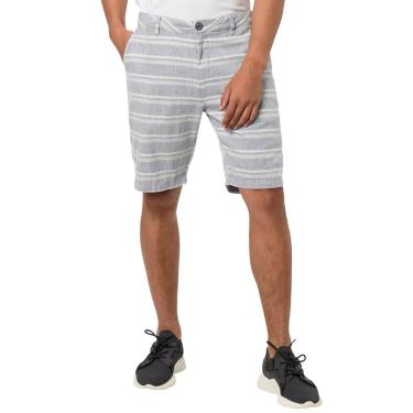Imagem de Bermuda Calvin Klein Jeans Masculina Sarja Chino Duo Stripes Azul-Masculino