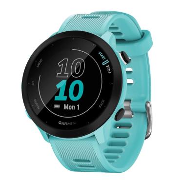 Imagem de Garmin Relógio Forerunner 55 Azul Turquesa 42mm com Monitor Cardiáco de Pulso e GPS