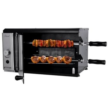 Imagem de Titan Eletro, Churrasqueira de Bancada a Gás com 2 Espetos Stand GLP 220V Titan