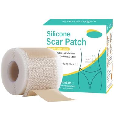 Imagem de MIUXIA Fita de silicone para cicatrizes 4 cm × 50 cm