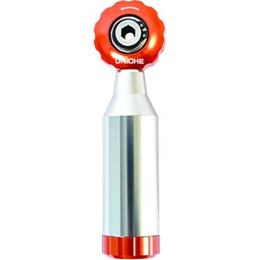 Imagem de Mini ferramenta de catraca de bicicleta sem esticar da UNICHE com função reversível. Kit de reparo de múltiplas ferramentas para bicicletas de estrada e montanha. Ferramenta de chave prática para bicicletas + casa. Inclui 7 bits hexagonais, barra de extensão, Flat4 e PH1, Prata