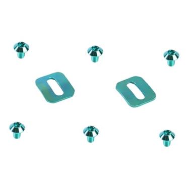 Imagem de UGPLM 2 peças de juntas de pedal autotravantes para bicicleta, acessórios de presilha de pedal de bicicleta, arruelas antiderrapantes de reposição para, Verde