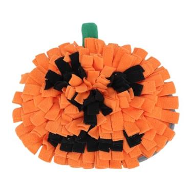 Imagem de Luqeeg Balkabağı Köpek Koklama Pedi, Kaymaz Yavaş Beslemeli Köpek Yemleme Matı, Etkileşimli Besleme Oyunu Can Sıkıntısı Giderici Cadılar Bayramı Süslemesi Evcil Hayvan Eğitimi