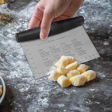 Imagem de Espátula para alimentos, raspador de massa de aço inoxidável – ferramenta de cozinha multiuso para assar, pastelaria, pão e muito mais - preto