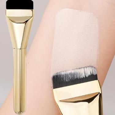 Imagem de Pincel de base ultrafino, leve, contorno facial, contorno plano, pincel de base creme, pincéis de maquiagem macios, dourado