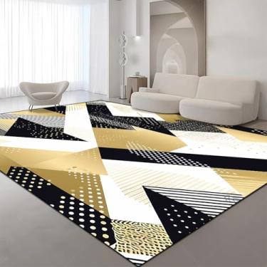 Imagem de Tapete geométrico grande para sala de estar, decoração de casa, estilo tapete para quarto, sofá macio, lateral, para crianças (120 x 160 cm (46 x 62 pol.) / hxx-250724005901)