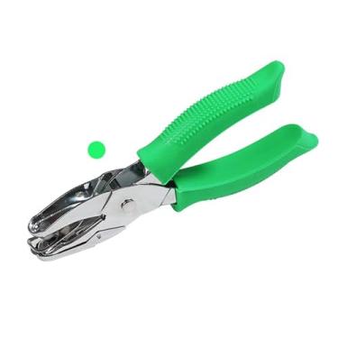 Imagem de Perfurador de furo único, perfurador de papel de um furo portátil com alça macia, furador pequeno para etiquetas de artesanato faça você mesmo, ferramentas de bilhete de roupas, scrapbook