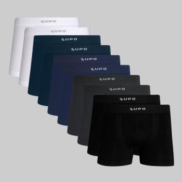 Imagem de Kit 10 Cuecas Boxer Lupo Micromodal Sem Costura Sortidos 00661, Sortid