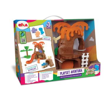 Imagem de Playset Aventura - Dino e Amigos - Muitas Atividades - ELKA