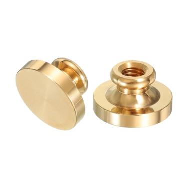 Imagem de PATIKIL Cabeça de selo de cera em branco de 2,5 cm, 2 peças de cabeças redondas de carimbo de cera de vedação de latão para fazer cartões faça você mesmo, selagem de envelopes, artesanato, convites de