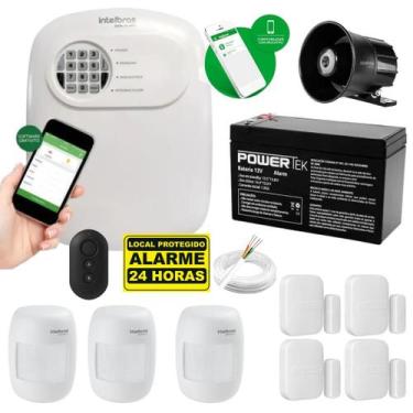 Imagem de Kit Alarme Intelbras Anm 24 Net 3 Sensor Presença Cf 4 Mag