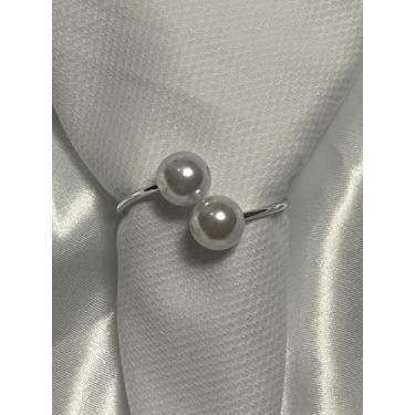 Imagem de Kit 12 Aneis Mesa Posta Argola Porta Guardanapo Prendedor Anel com Uma ou Duas Voltas Anel de Guardanapo (PRATA MOD 1, UNICO)