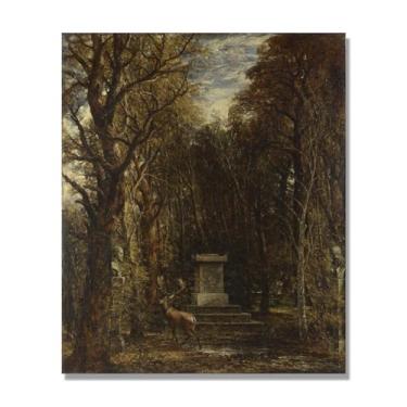 Imagem de NHLDZYH Arte de parede John Constable, (sem título 6), pôster de pinturas famosas, decoração de parede com impressão de imagem retrô de romantismo. Apenas tela 60 x 72 cm - 23,6 x 28,3 pol