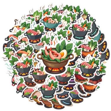 Imagem de 35 peças Hotpot Food DIY Adesivos Brinquedo Caprichoso para Laptop Bagagem Scrapbook Adesivo Diário Laptop Motocicleta Bagagem Telefone