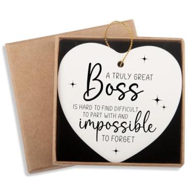 Imagem de Boss Gifts for Women Ceramic Heart Keepsake Thank You Appreciation Gifts Manager Gifts Promotion Gifts for Coworker Mentor Leader Boss Birthday Gifts Ideias