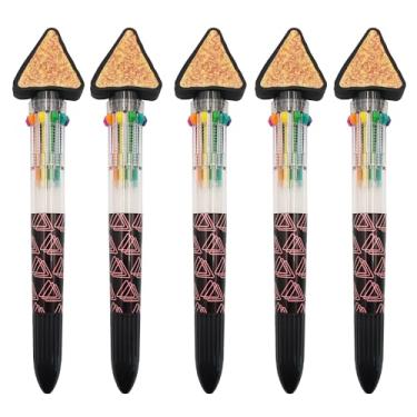 Imagem de Doritos Caneta multicolorida em uma com topo, canetas coloridas fofas para escola, canetas esferográficas retráteis, lembrancinhas de festa, perfeitas para aniversários, 10 cores divertidas - 5 peças