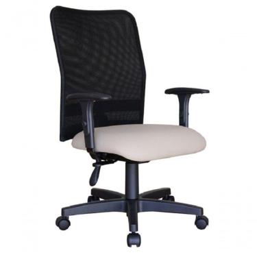 Imagem de Cadeira Para Escritório Encosto Em Tela Mesh Peruggia Cinza