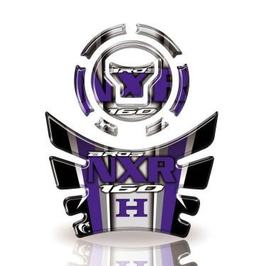 Imagem de Kit Protetor Tanque E Bocal Moto Honda Acima 2018 Bros Nxr Azul