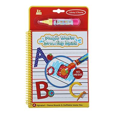 Imagem de GLOGLOW Livro de Colorir de água, Livro de Atividades Reutilizável Com Caneta de água, Brinquedo de Desenho Educacional para Crianças e Bebês (Estilo de letra)