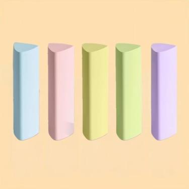 Imagem de Pacote com 5 borrachas triangulares para lápis borrachas sem látex para crianças, material de arte para exames escolares, design antiderrapante, forte apagamento