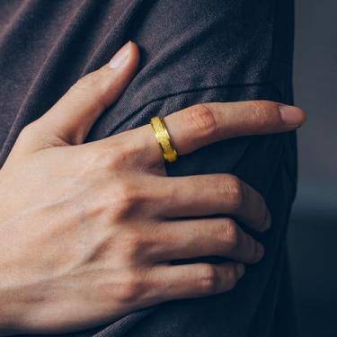 Imagem de Anel giratório feminino delicado arco-íris/ouro/prata/preto anel de polegar de aço inoxidável para homens tamanho 7-14, 10, Aço inoxidável, Sem pedra preciosa