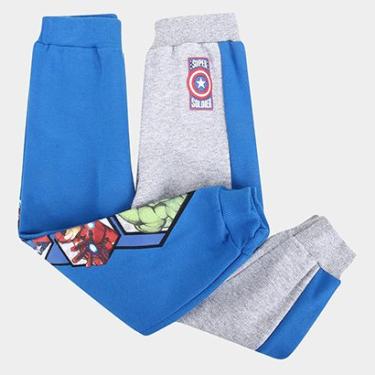 Imagem de Kit Calça Moletom Infantil Peluciado Marvel Avengers I Menino - 2 Peças-Masculino