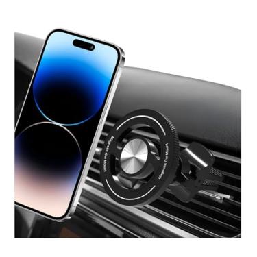 Imagem de Sandfren Suporte de telefone magnético para carro, 360° ajustável, viva-voz, suporte para celular com clipe, ímã forte para celular automático, universal para 15 14 13 Pro Max