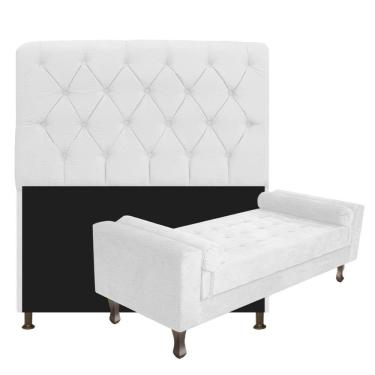 Imagem de Cabeceira Lady e Recamier Félix 140 Cm Casal Branco