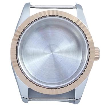 Imagem de FEIYASHI Caixa de relógio mergulhador de aço inoxidável de 36/39 mm, vidro de cristal de safira para movimento NH35/NH36 38 Miyota8215, Tampa inferior sólida 4, 36MM+Miyota8215 8205 Movement, Caixa de