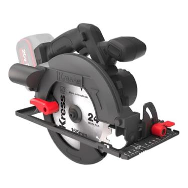Imagem de Serra Circular Brushless Kress KUE12.9 20V – 165 mm, 5.000 rpm, Corte em Ângulo 0–50°, Freio Eletrônico, Base Profissional, LED, Guia Paralela – Alta Performance Profissional – Não Acompanha Bateria