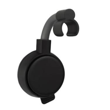 Imagem de RIVOODS Suporte de chuveiro portátil montado na parede - Sucção - Reutilizável - Giratório 360 ajustável - Suporte de mangueira de chuveiro para montagem na parede (preto fosco)