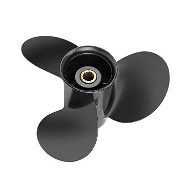 Imagem de Qiclear Hélice de barco de alumínio OEM Upgrade 9,25 x 11,5 passo 14 estrias dente de alumínio serve para Mercury Outboard Motos 9,9/15/20HP e Tohatsu Motos 9,9/12/15/18HP/20HP, NSM NSF MFS, caixa de