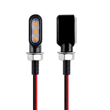Imagem de Luzes de seta de LED mini pisca-piscas para motocicletas para bicicleta da sujeira Luzes de seta traseiras dianteiras universais adequadas para motocicletas Honda Harley Suziki (TURN03)