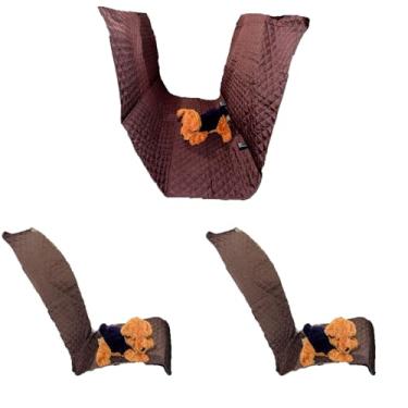 Imagem de Capa Protetora Universal para Assento de Carro, Marrom, Impermeável, Acolchoada, Design Quilted, para Banco Dianteiro, Proteção para Animais de Estimação