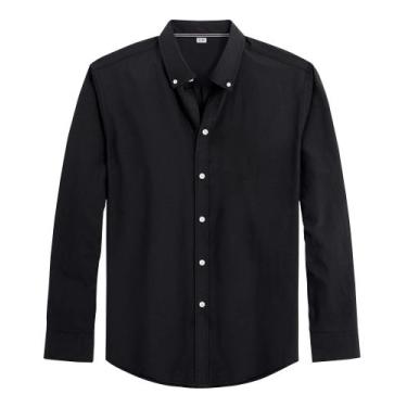 Imagem de Camisa J.VER Vestido Oxford de manga comprida  preto de 8 a 9 anos