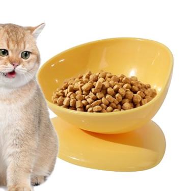 Imagem de Shakven Tigela para gato anti-vômito, tigela elevada inclinada,Tigelas inclinadas para comida de gato ou água - Prato inclinado para gatos, tigela de á para cães, sem estresse, ergonômico para cães