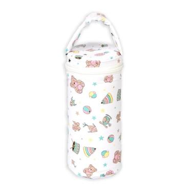 Imagem de Porta Mamadeira e Copo Bebê e Infantil Térmico 1 Litro Impermeável Verde Toys