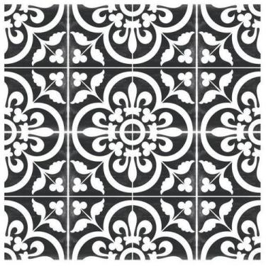 Imagem de Adesivo Piso Colacomigo Ladrilho Branco Preto Antiderrapante