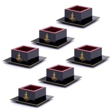 Imagem de Kit Com 6 Copos Sake Massu Saque Ideograma Japonês 150Ml - Arte Charão