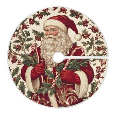 Imagem de SEHANY Saia para árvore de Natal, 91 cm, Papai Noel, vermelha, decoração de árvore de Natal, tapetes para decoração de festa de Natal em casa