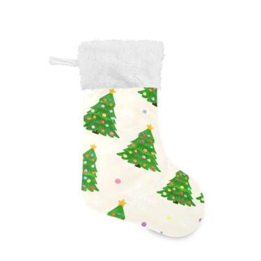 Imagem de GakkiGii Pacote com 2 meias de Natal para árvore de Natal, decoração de Natal grande para parede de árvore de lareira, 45 x 31 cm