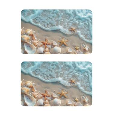 Imagem de Blueangle Conjunto de 2 ímãs de geladeira estrela-do-mar e coral - Ímãs decorativos engraçados de geladeira de cozinha - Seguro para lava-louças e decoração magnética durável (534)