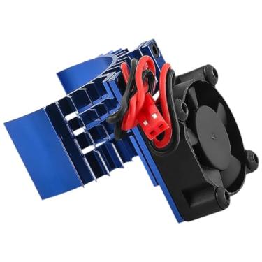 Imagem de KiBcsLic Ventoinha de refrigeração para motor de carro RC, dissipador de calor para motores elétricos, de dissipação de calor para carros RC nas, Azul