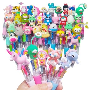 Imagem de lyyochinn 32 canetas multicoloridas em uma, 4 em 1, canetas divertidas para crianças, canetas fofas para crianças, canetas kawaii para lembrancinhas de festa e presente de aniversário, prêmios de