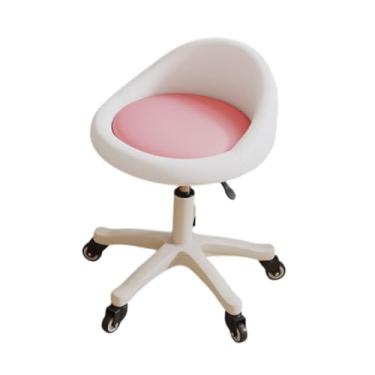 Imagem de IEUDNS Banco Ajustável para Recepção E Mesas de Bar, Branco Rosa