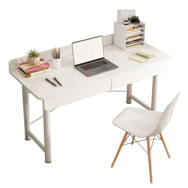 Imagem de HGTRH Conjunto de 2 peças, mesa de computador e cadeira, pequena estação de trabalho de escritório doméstico para PC, laptop, estudo, com 2 gavetas, defletor, móveis de estudo, mesa de escrita, mesa